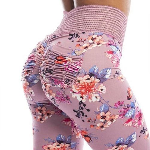 2019 Sexy Lace Splicing Waist Hips Leggings Women Print Pocket Workout Clothes Push Up Fitness Female Elastic Slim Pants Leggins