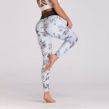 Load image into Gallery viewer, 2019 Sexy Lace Splicing Waist Hips Leggings Women Print Pocket Workout Clothes Push Up Fitness Female Elastic Slim Pants Leggins